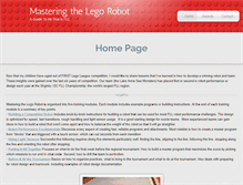 Tablet Screenshot of masteringlegorobot.com